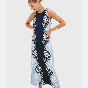 Tuckernuck Navy and Light Blue Floral Maxi Dress